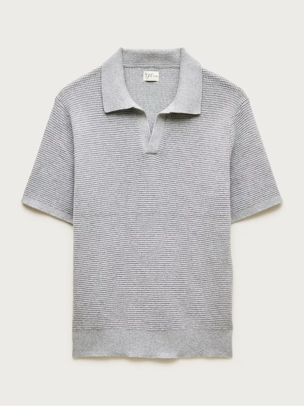 J. Crew Men's Light Gray Knit Polo - Picture 4 of 4